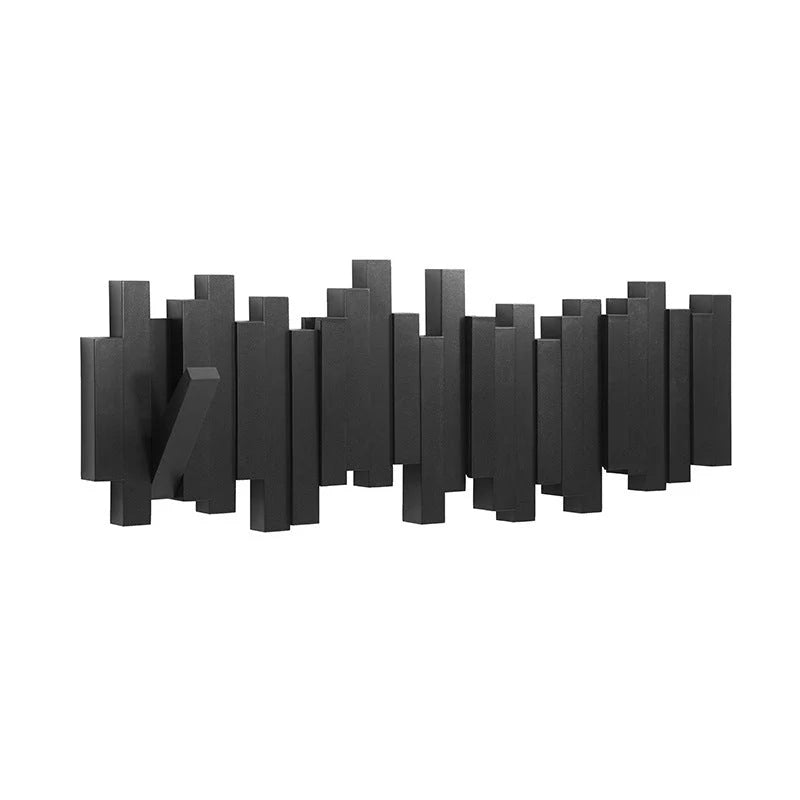 Retractable Wall-Mount Hanger Bar with Self-Folding Pegs – Space-Saving Organizer for Hallway, Bedroom & More | Thomler