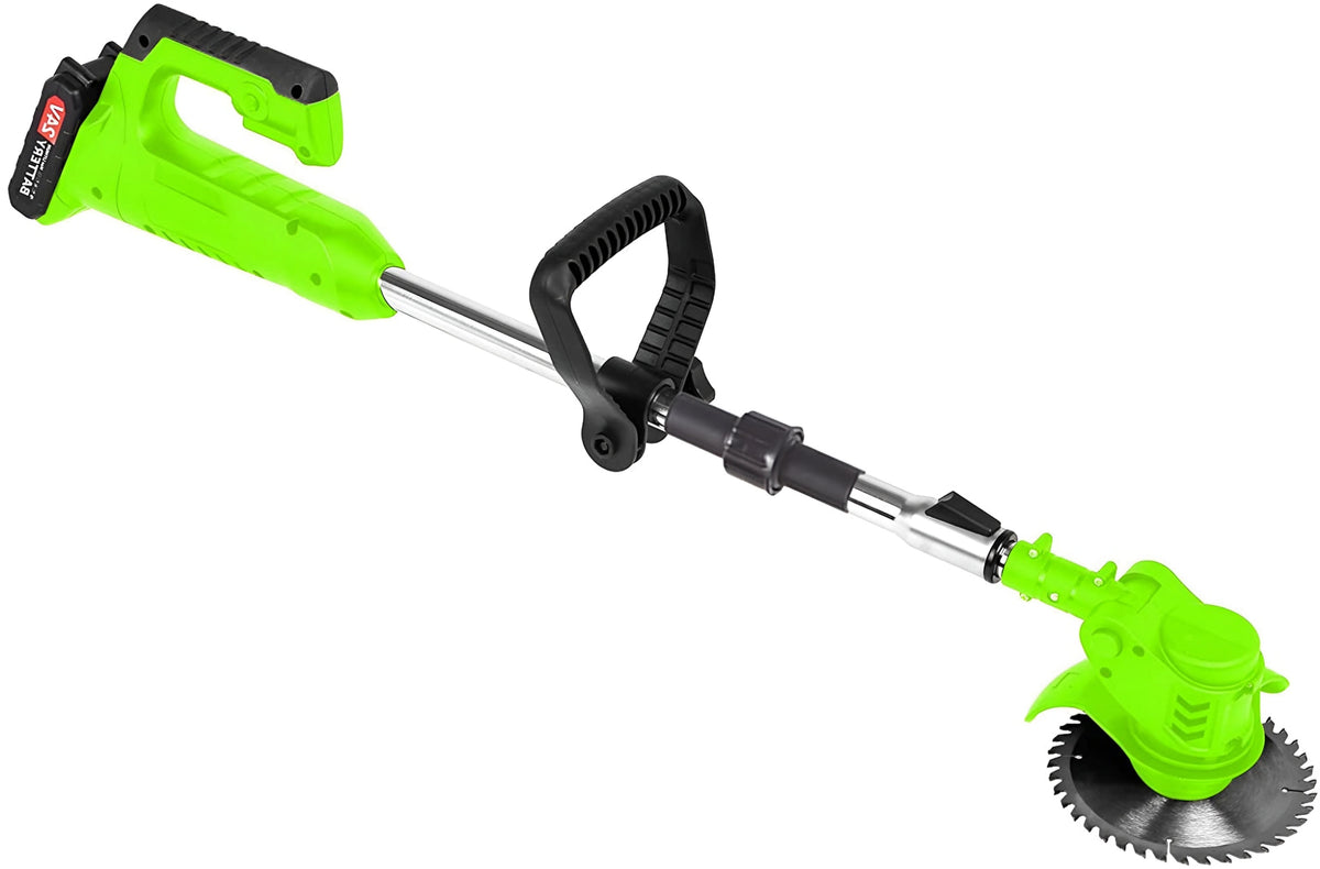 Rechargeable Lawn Edger 24V 18000 RPM Metal Blade Yard Tool Telescoping Handle for Sidewalks & Pathways Red Green Available | Thomler
