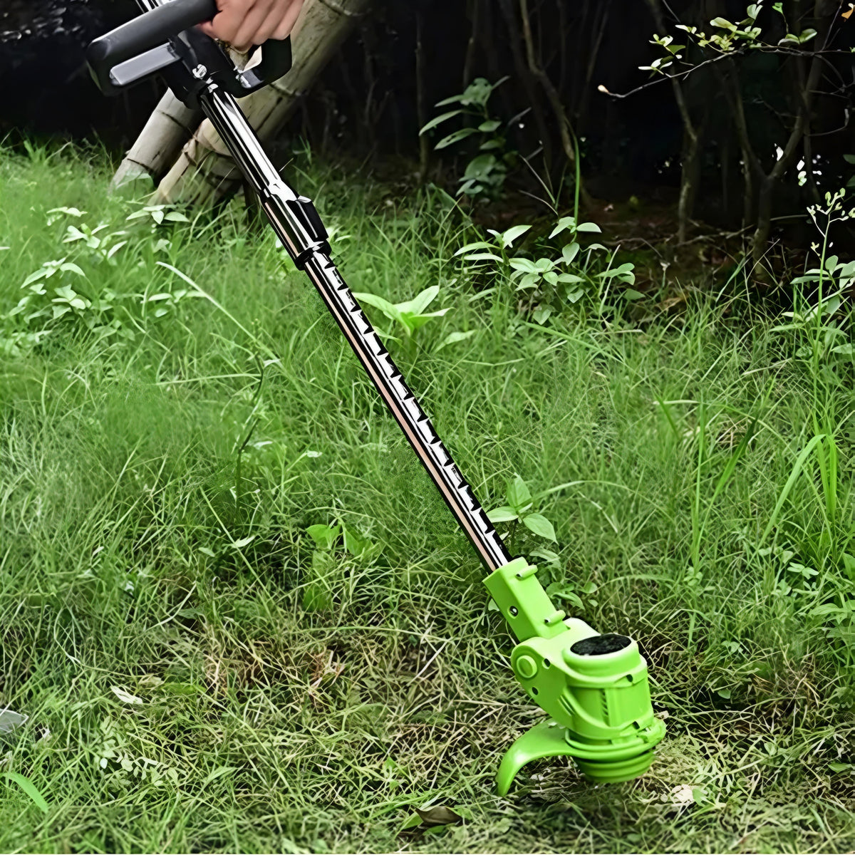 Rechargeable Lawn Edger 24V 18000 RPM Metal Blade Yard Tool Telescoping Handle for Sidewalks & Pathways Red Green Available | Thomler