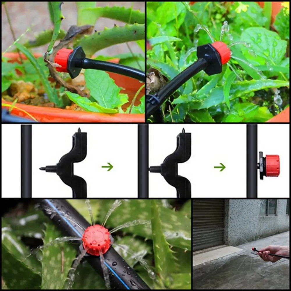 Drip Irrigation Dripper UV Resistant 2.0 cm x 2.5 cm Garden Watering Adjustable 360 Degree Flow Control Micro Irrigation Set | Thomler