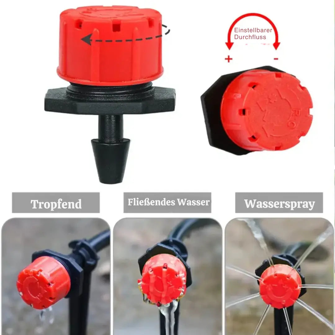 Drip Irrigation Dripper UV Resistant 2.0 cm x 2.5 cm Garden Watering Adjustable 360 Degree Flow Control Micro Irrigation Set | Thomler
