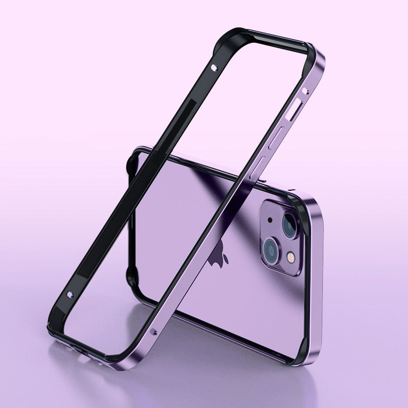 Aluminum iPhone Bumper Case – Raised Corner Guard, Wireless Charging Compatible, Precision Button Cutouts for 17/16/15 Series | Thomler