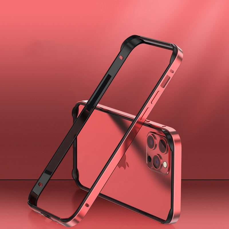 Aluminum iPhone Bumper Case – Raised Corner Guard, Wireless Charging Compatible, Precision Button Cutouts for 17/16/15 Series | Thomler