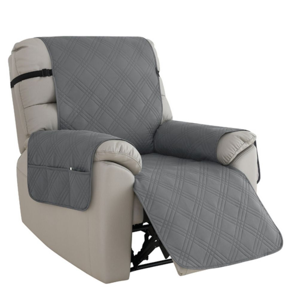Recliner Chair Cover Waterproof Quilted Throw Protector with Side Pocket Non-Slip Furniture Slipcover for Living Room Sofa Shield | Thomler