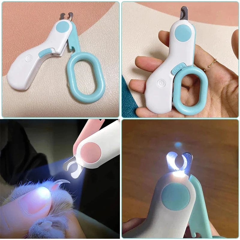 Pet Nail Clippers Plastic LED 10.5 cm Safe Precise Trimming For Dogs Cats Home Grooming Tool | Thomler