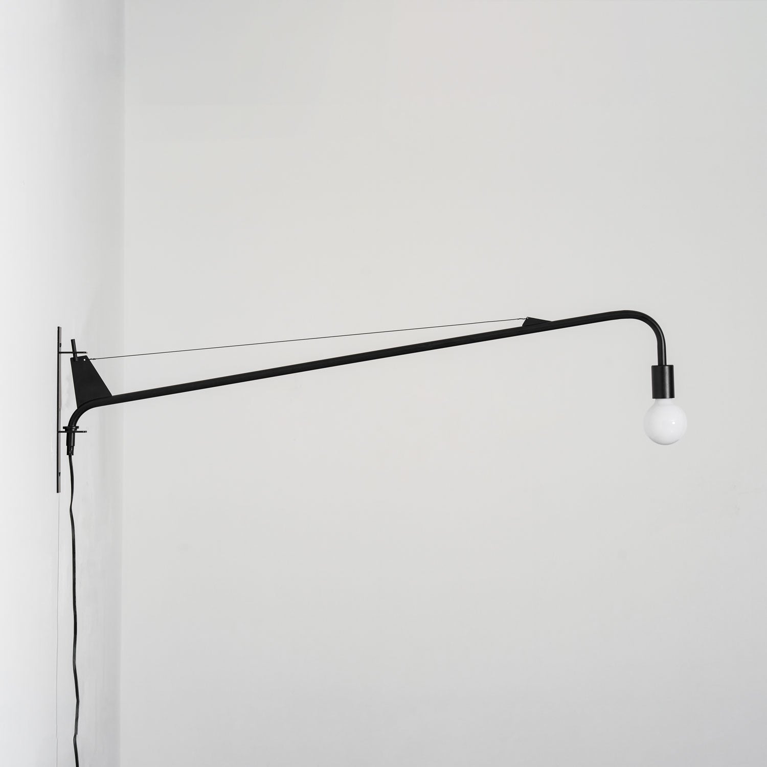 Wall Lamp Iron 43.3 in Adjustable Minimalist Living Room Office Coffee Shop Lighting | Thomler