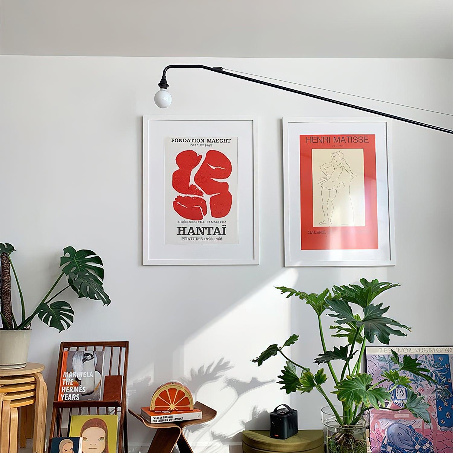 Wall Lamp Iron 43.3 in Adjustable Minimalist Living Room Office Coffee Shop Lighting | Thomler