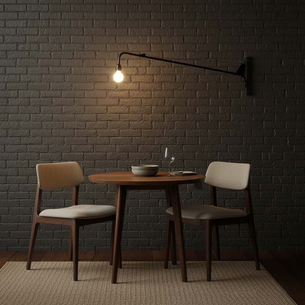 Wall Lamp Iron 43.3 in Adjustable Minimalist Living Room Office Coffee Shop Lighting | Thomler