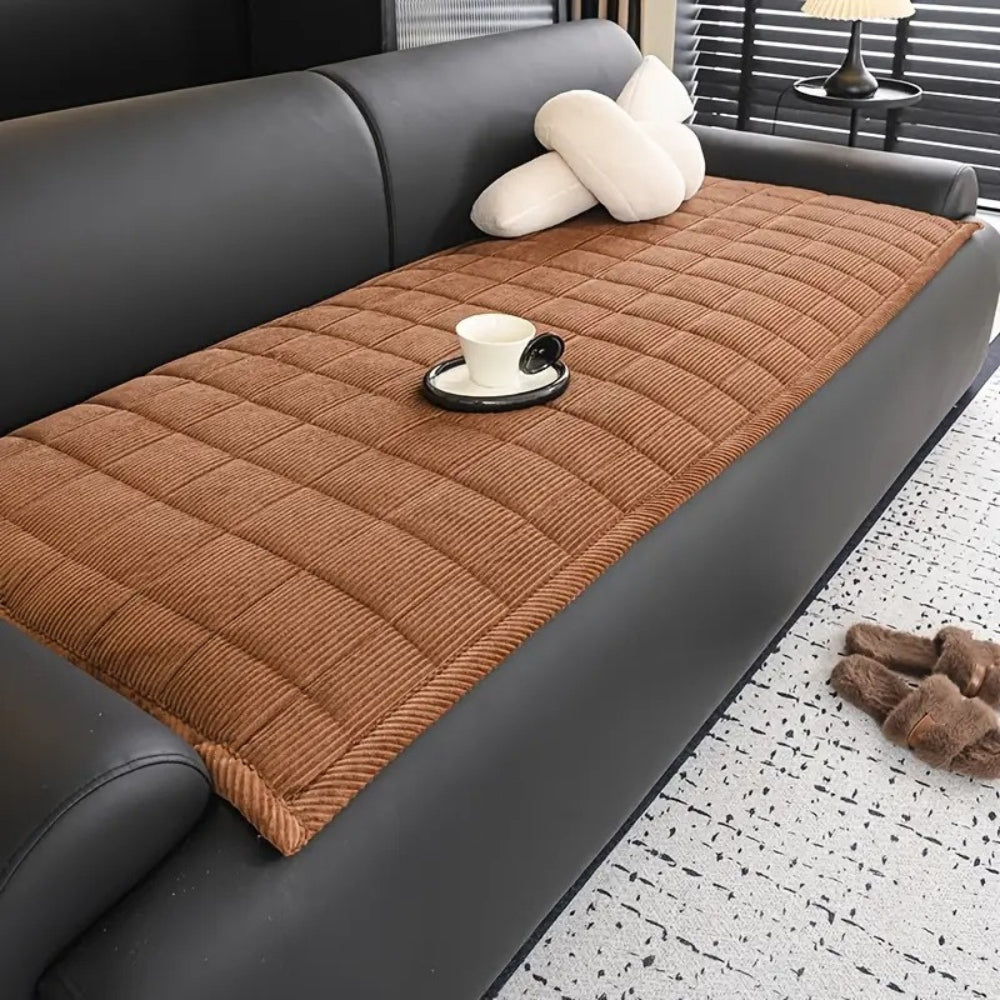 Quilted Sofa Protector Cover Non-Slip Cat Scratch Resistant Furniture Throw Microfiber Couch Mat for Living Room Bedroom Modern Home Decor | Thomler