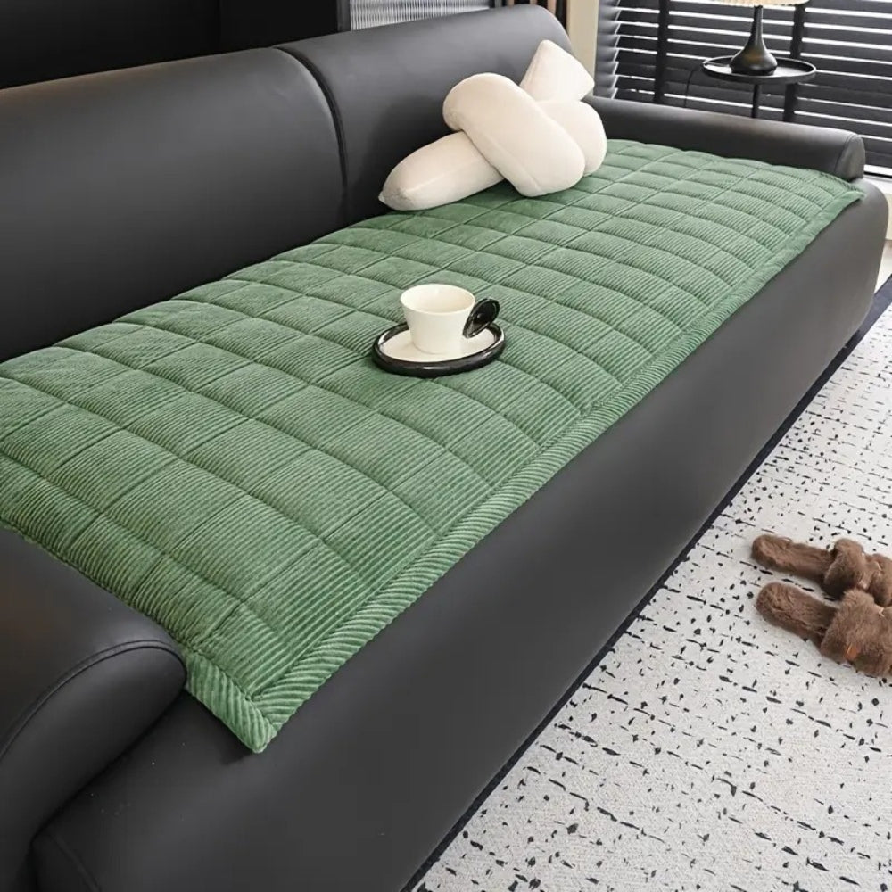 Quilted Sofa Protector Cover Non-Slip Cat Scratch Resistant Furniture Throw Microfiber Couch Mat for Living Room Bedroom Modern Home Decor | Thomler