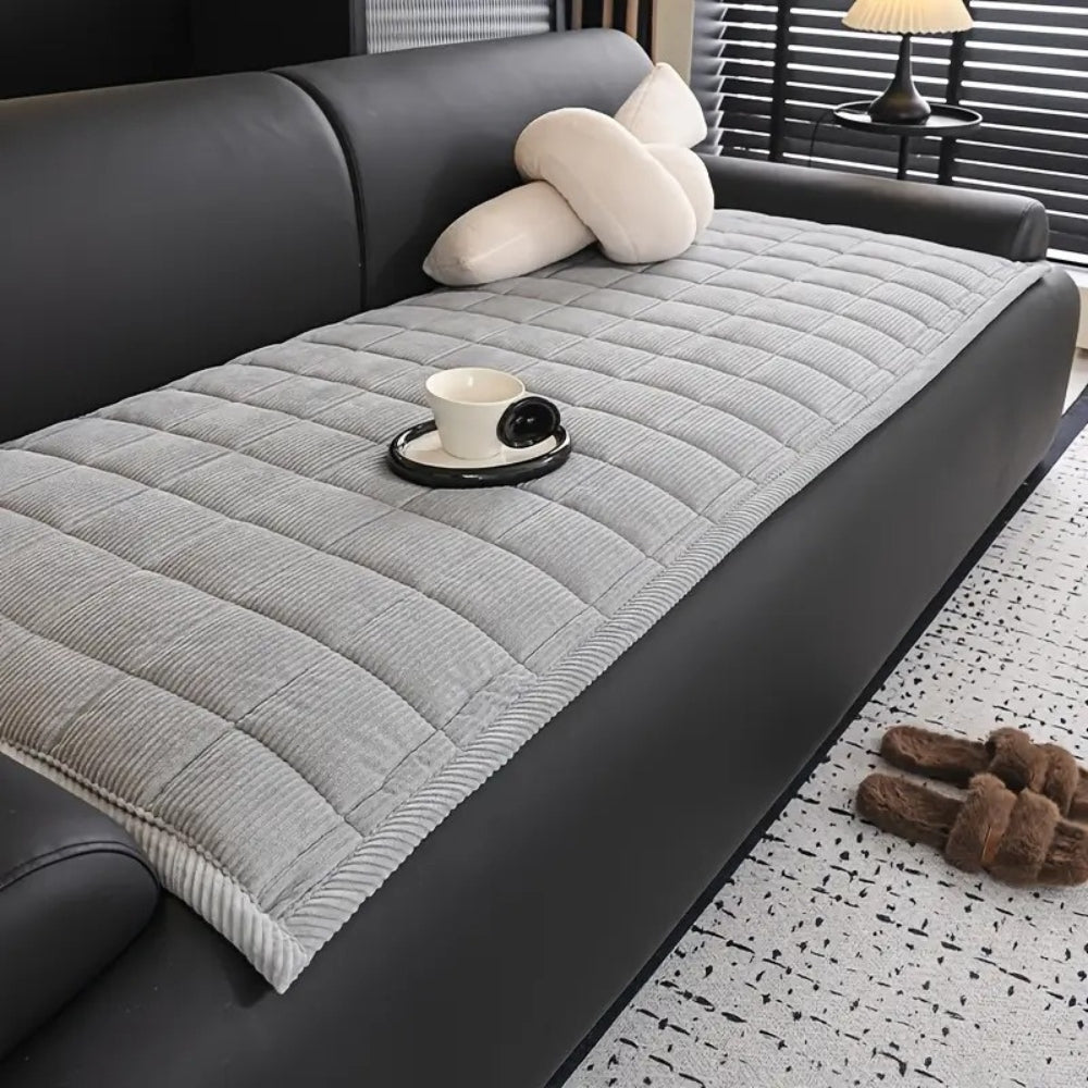 Quilted Sofa Protector Cover Non-Slip Cat Scratch Resistant Furniture Throw Microfiber Couch Mat for Living Room Bedroom Modern Home Decor | Thomler