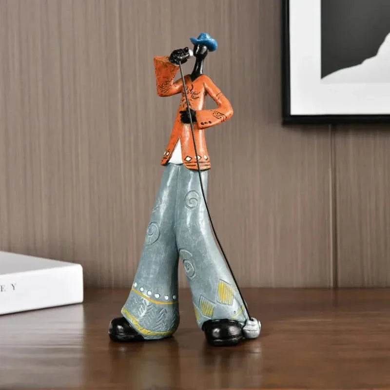 Jazz Musician Resin Sculpture Set – Abstract Band Figurines for Living Room & Shelf Décor | Thomler