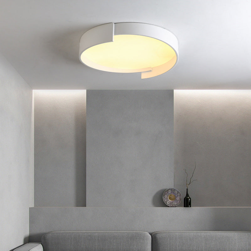 Contemporary Dual-Ring Flush Mount LED Ceiling Fixture for Dining Room & Entryway | Thomler