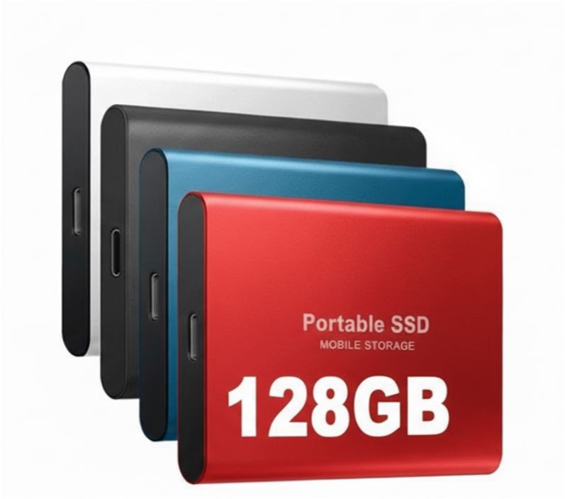 Portable External Solid State Drive 128GB – Ultra-Fast Data Transfer with Aluminum Housing for PC & Mac | Thomler