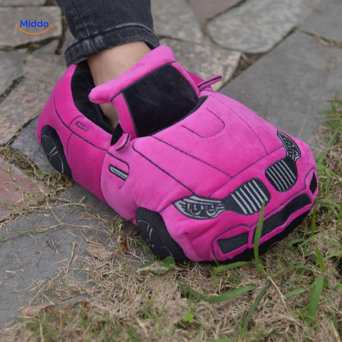 Race Car Plush House Slippers – Motorsport-Inspired Indoor Footwear for Men & Women | Thomler
