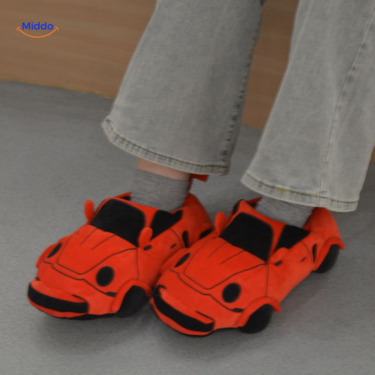 Race Car Plush House Slippers – Motorsport-Inspired Indoor Footwear for Men & Women | Thomler