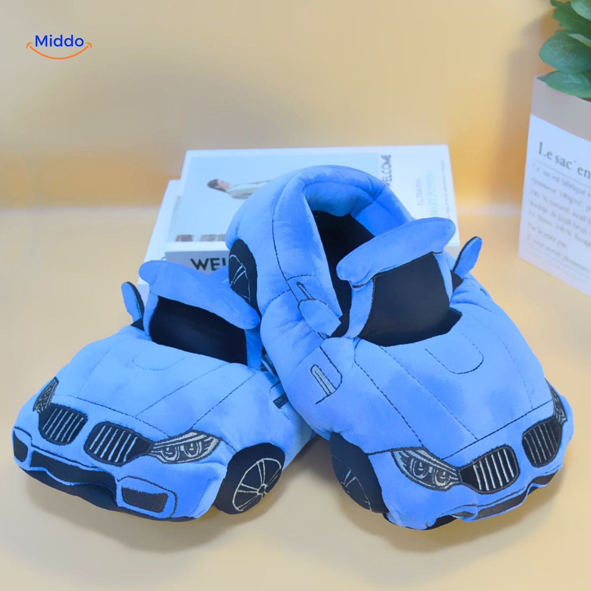 Race Car Plush House Slippers – Motorsport-Inspired Indoor Footwear for Men & Women | Thomler