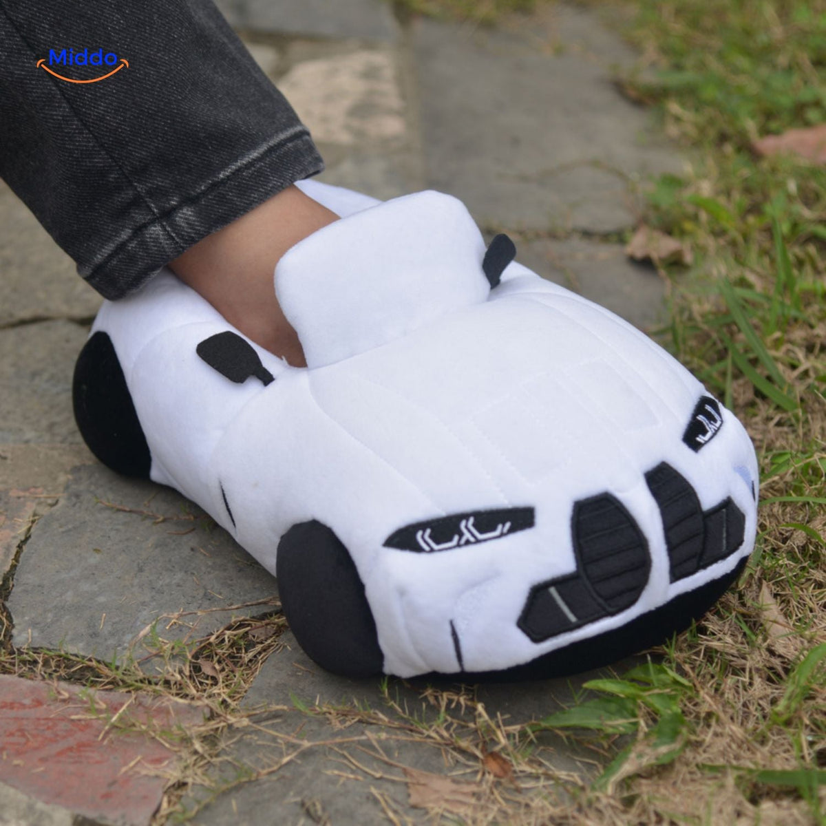 Race Car Plush House Slippers – Motorsport-Inspired Indoor Footwear for Men & Women | Thomler