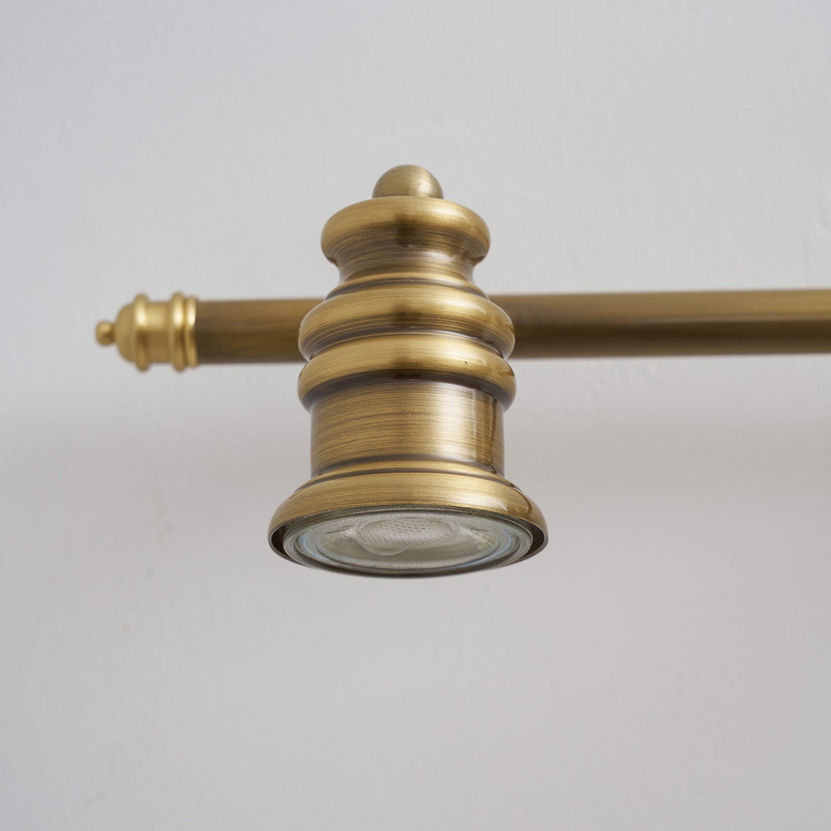 Adjustable Brass Track Wall Light – Multi-Spot Indoor Sconce for Picture Gallery, Kitchen Counter & Bath | Thomler