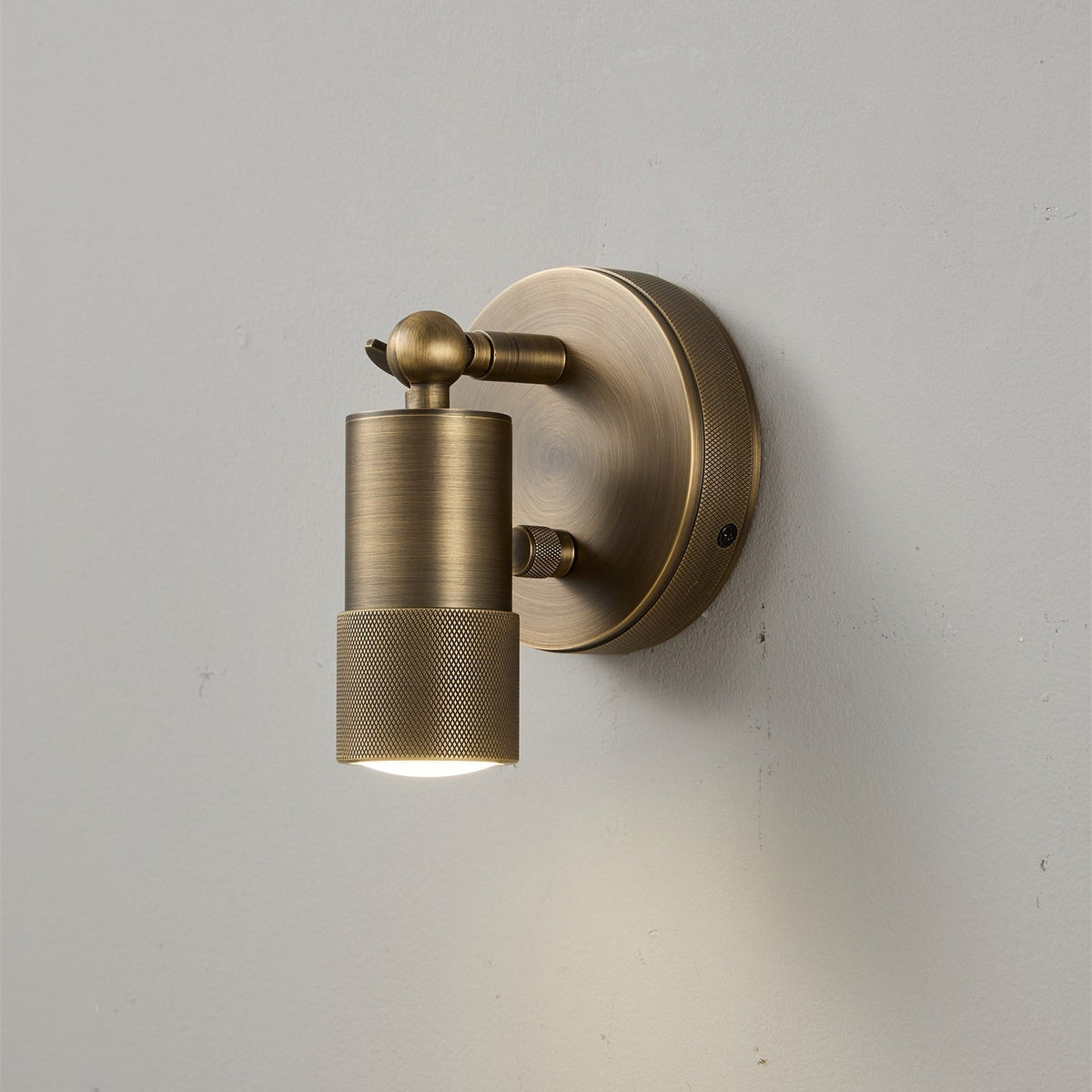 Integrated LED Brass Wall Light Fixture for Hallway Living Room Bedroom Entryway | Modern Industrial Hardwired Sconce with Warm 4500K | Thomler