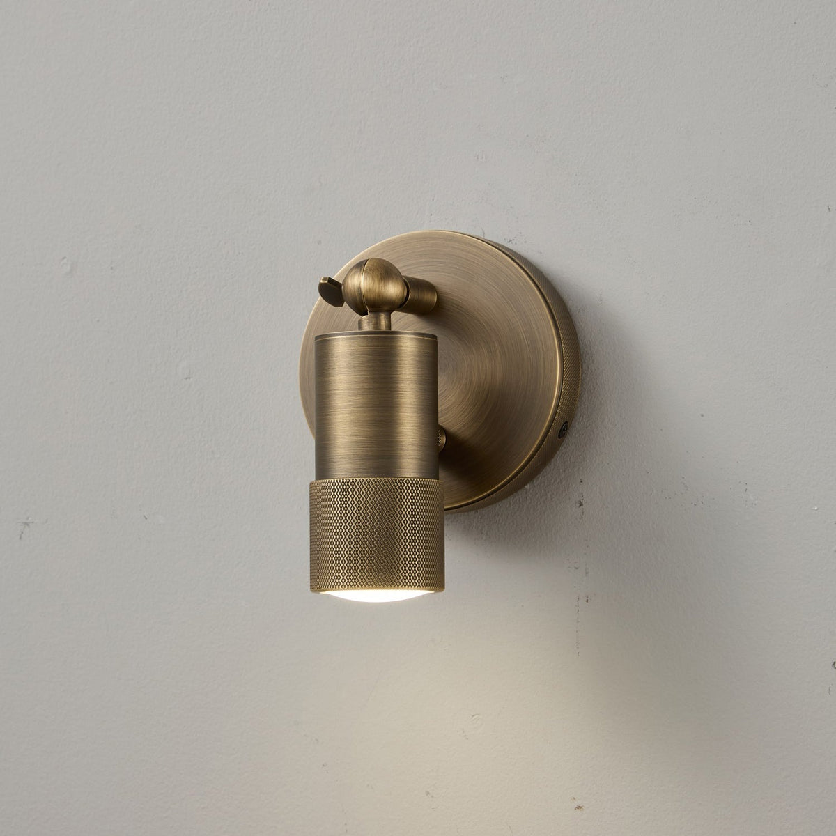 Integrated LED Brass Wall Light Fixture for Hallway Living Room Bedroom Entryway | Modern Industrial Hardwired Sconce with Warm 4500K | Thomler