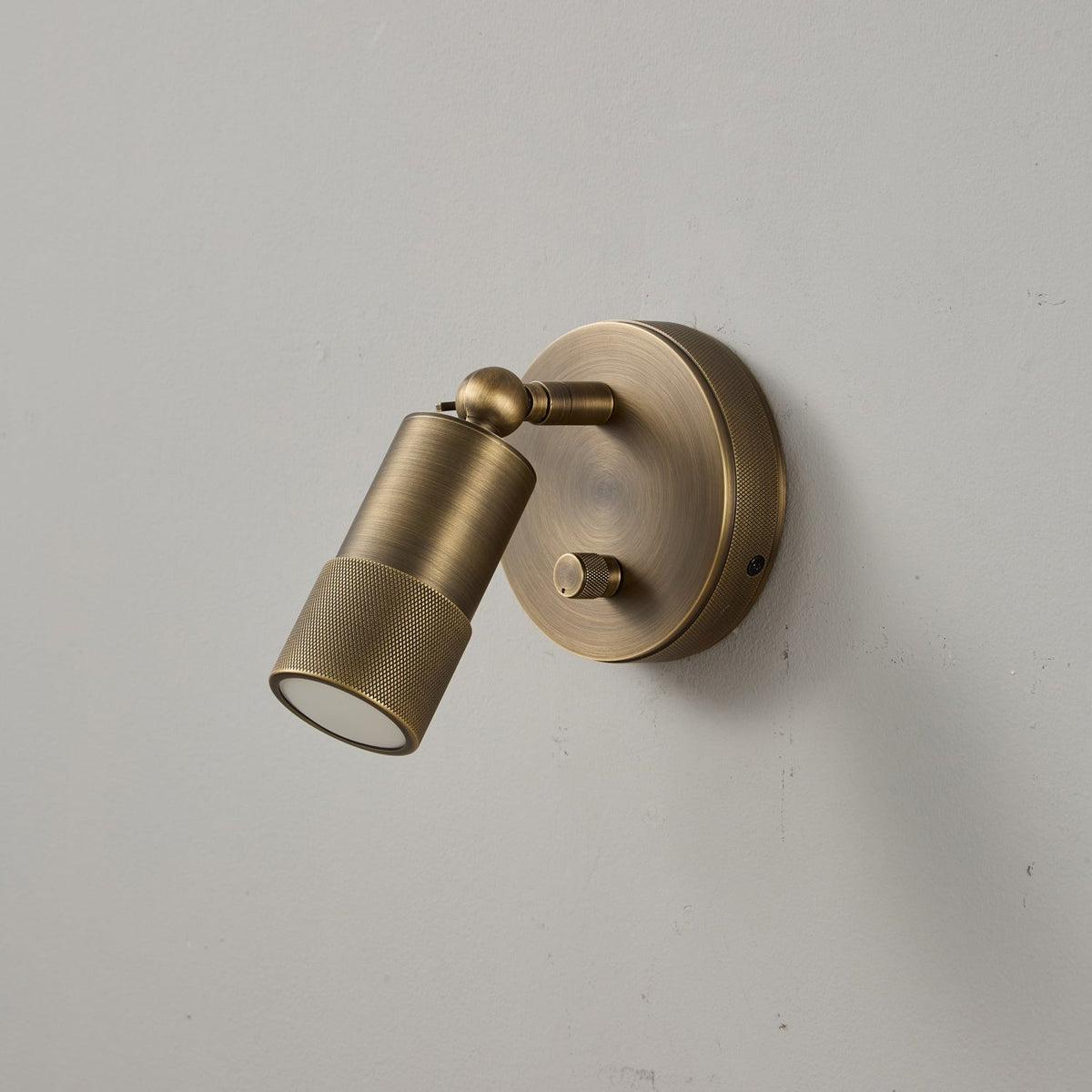 Integrated LED Brass Wall Light Fixture for Hallway Living Room Bedroom Entryway | Modern Industrial Hardwired Sconce with Warm 4500K | Thomler