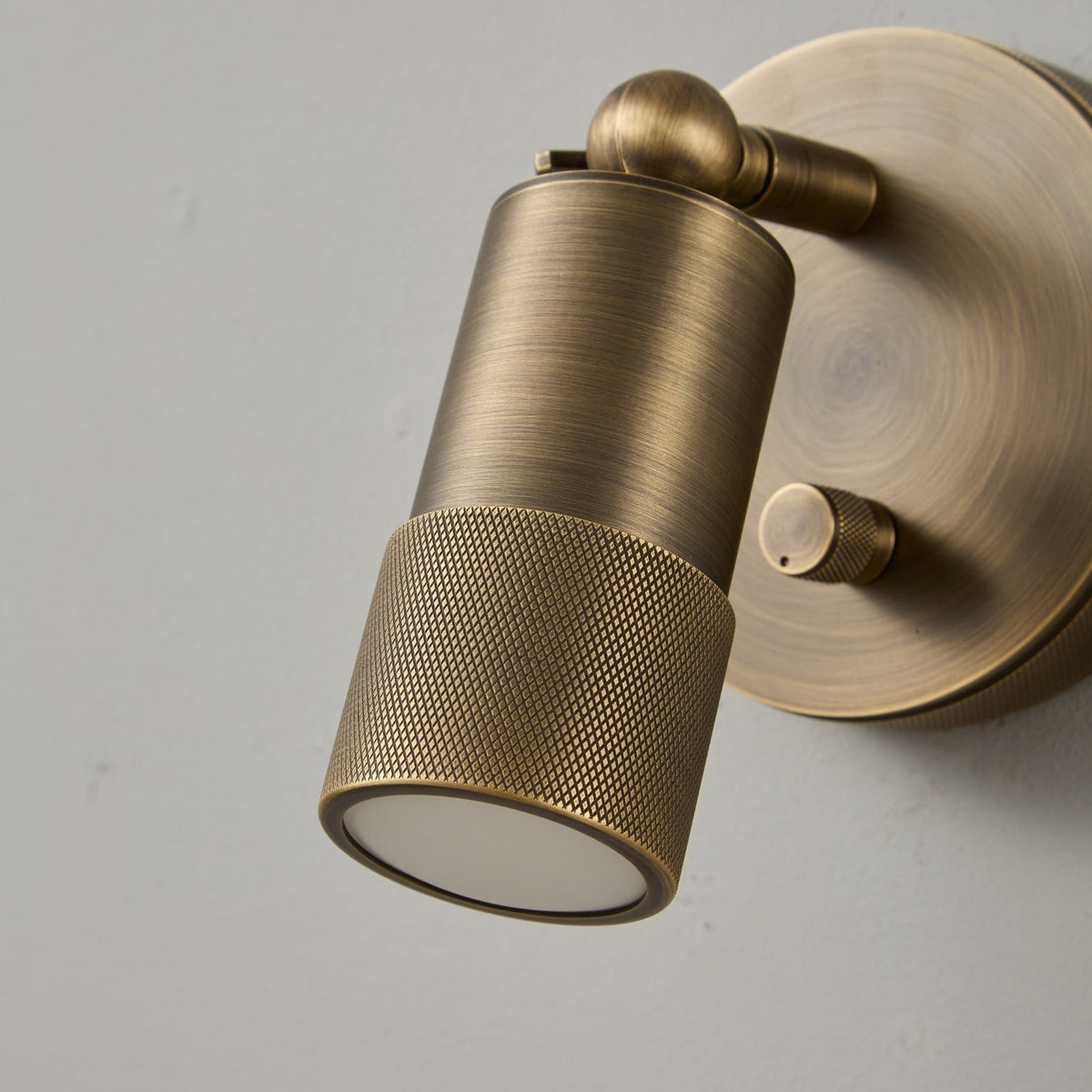 Integrated LED Brass Wall Light Fixture for Hallway Living Room Bedroom Entryway | Modern Industrial Hardwired Sconce with Warm 4500K | Thomler
