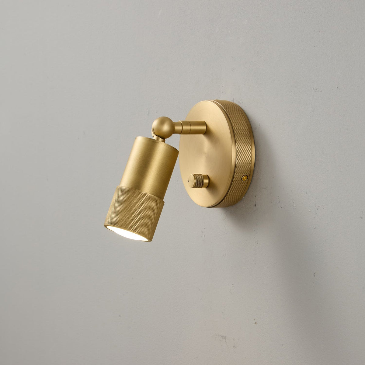 Integrated LED Brass Wall Light Fixture for Hallway Living Room Bedroom Entryway | Modern Industrial Hardwired Sconce with Warm 4500K | Thomler