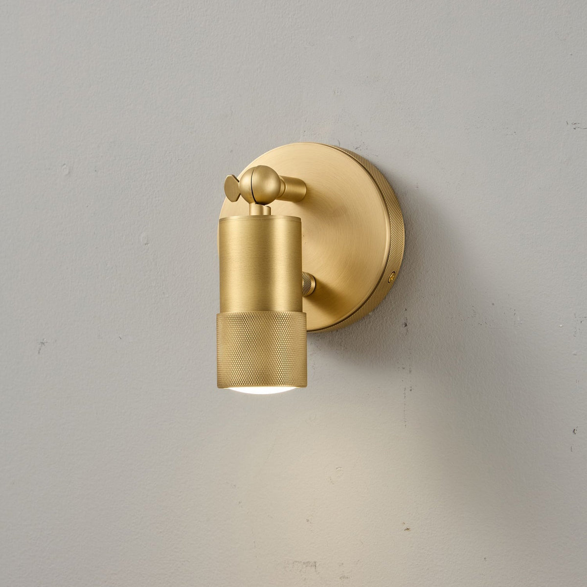 Integrated LED Brass Wall Light Fixture for Hallway Living Room Bedroom Entryway | Modern Industrial Hardwired Sconce with Warm 4500K | Thomler