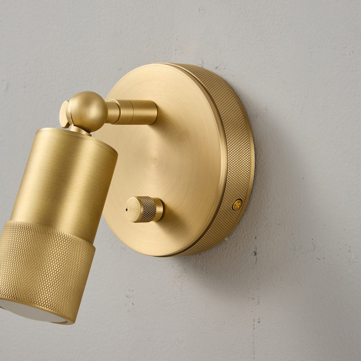 Integrated LED Brass Wall Light Fixture for Hallway Living Room Bedroom Entryway | Modern Industrial Hardwired Sconce with Warm 4500K | Thomler