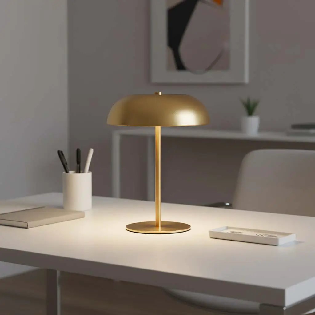 Rechargeable Cordless LED Table Lamp with Touch Dimming & Adjustable Height – Mushroom Design | Thomler