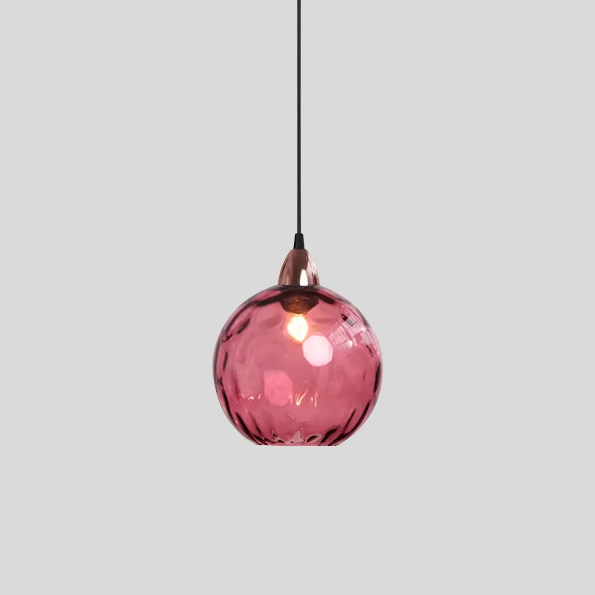 Pendant Light Glass Globe E26 20.0 cm Grey Dining Room Bedroom Hanging Ceiling Lamp Modern Ambient Lighting | Thomler