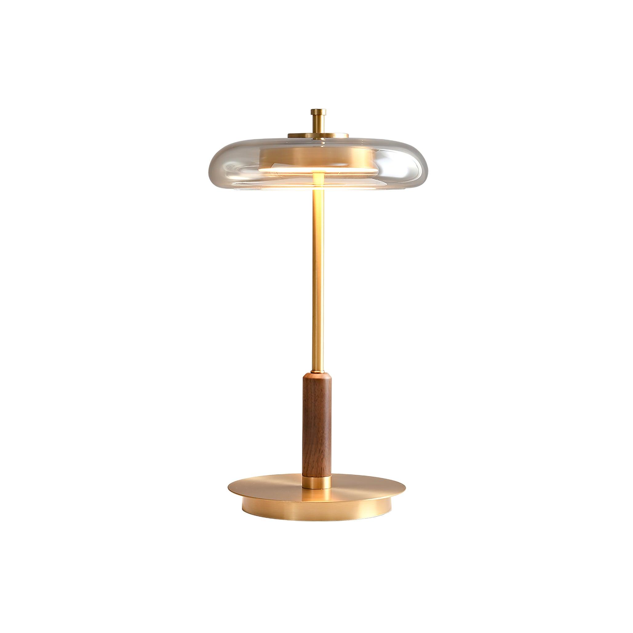 Table Lamp Glass 8.6 in Amber Indoor LED 7W Nightstand Desk Accent Light Contemporary | Thomler