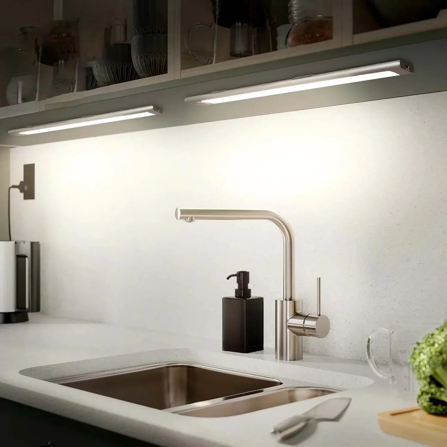 LED Bar Light Aluminium 50.0 cm Motion Sensor Wireless Closet Hallway Cabinet Under Cupboard Lighting Rechargeable | Thomler