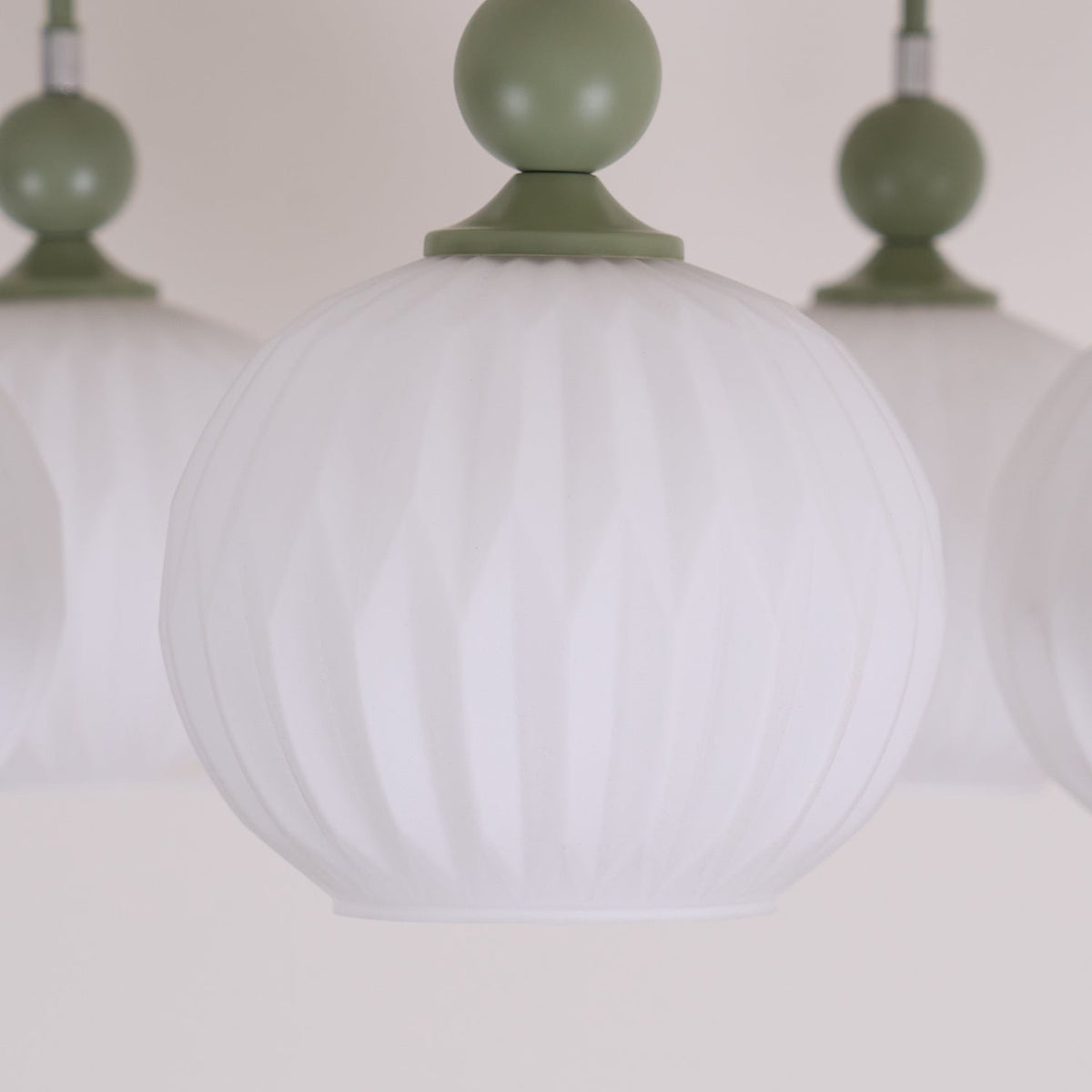 Modern Sculptural Semi-Flush Ceiling Fixture with Textured Globe Shades – 4, 5 or 8 Lights for Bedroom, Dining Room & Living Room | Thomler