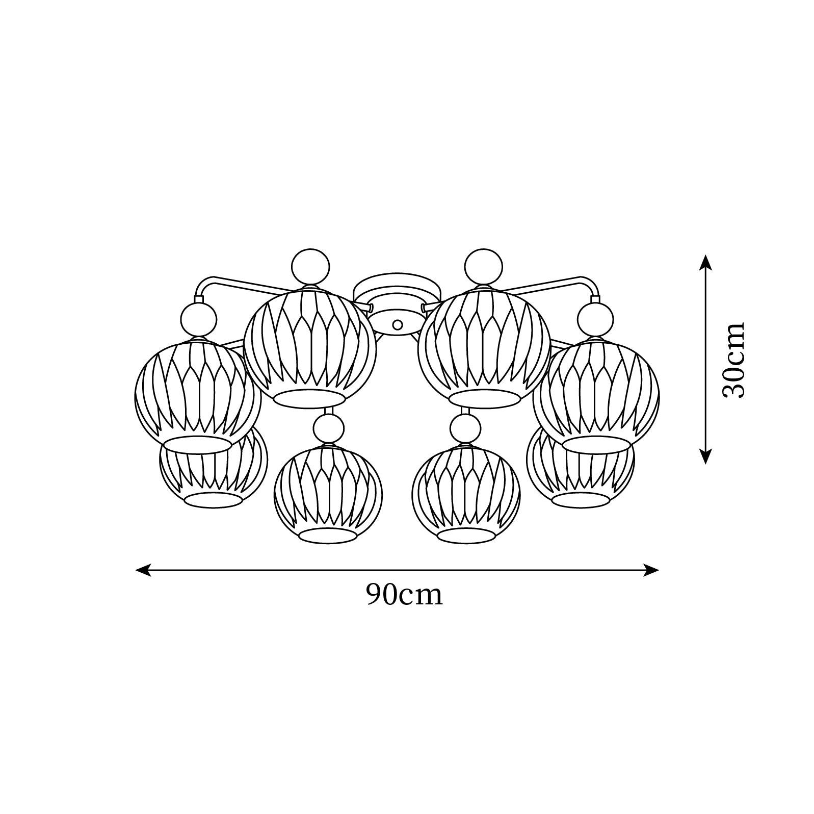 Ceiling Light Glass 26 in Pumpkin Shade Green Living Room Dining Area Pendant Fixture Decorative Modern Lighting | Thomler