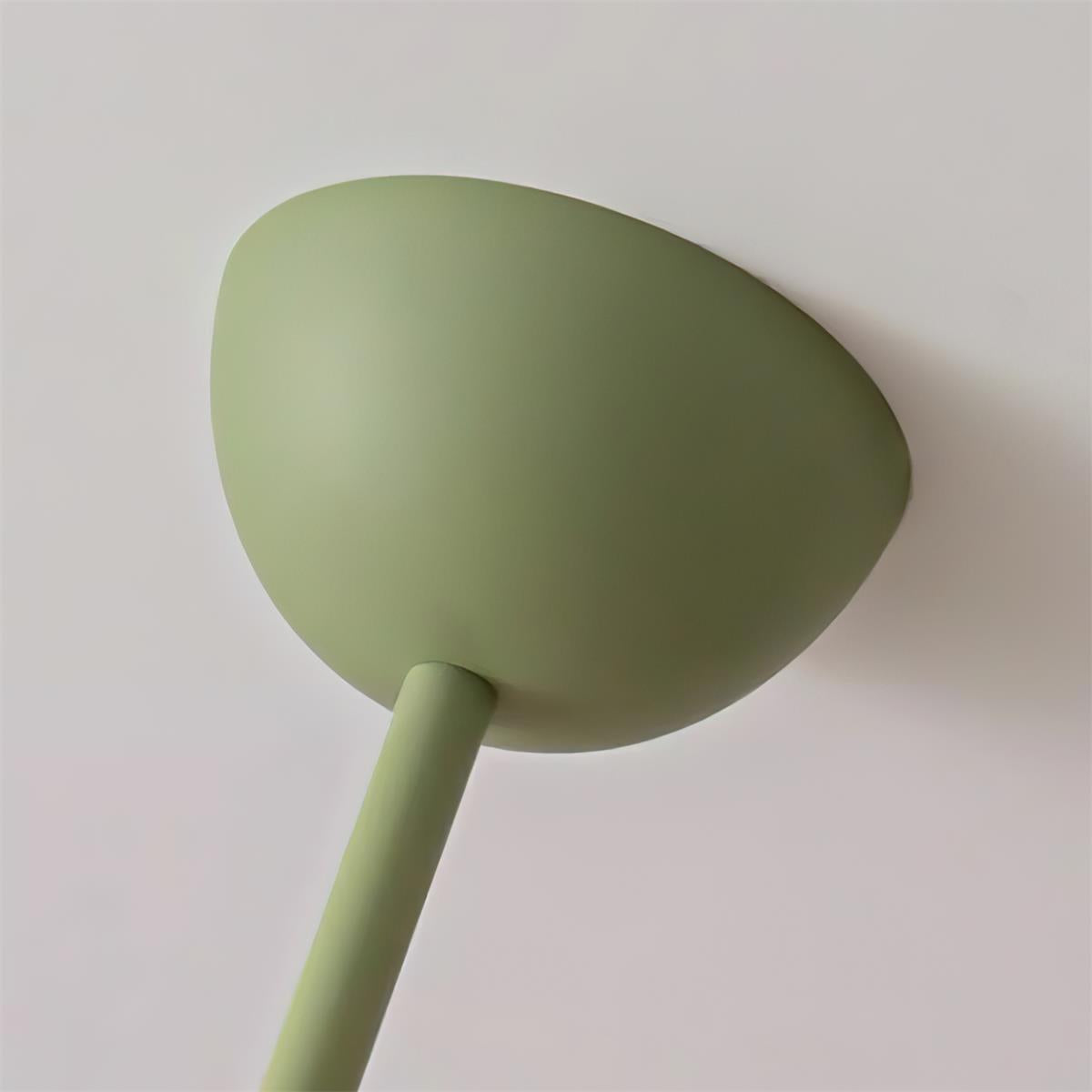 Chandelier Glass 25.6 in Green Modern Dining Room Ceiling Light 3-8 Heads Decorative Fixture | Thomler