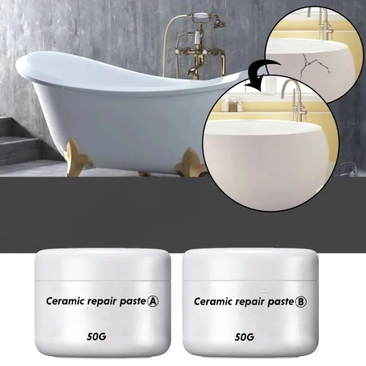 Tile Repair Paste for Chips & Cracks | Quick-Drying Ceramic Filler for Bathroom, Kitchen & Floors | Non-Toxic Porcelain Touch-Up Compound | Thomler