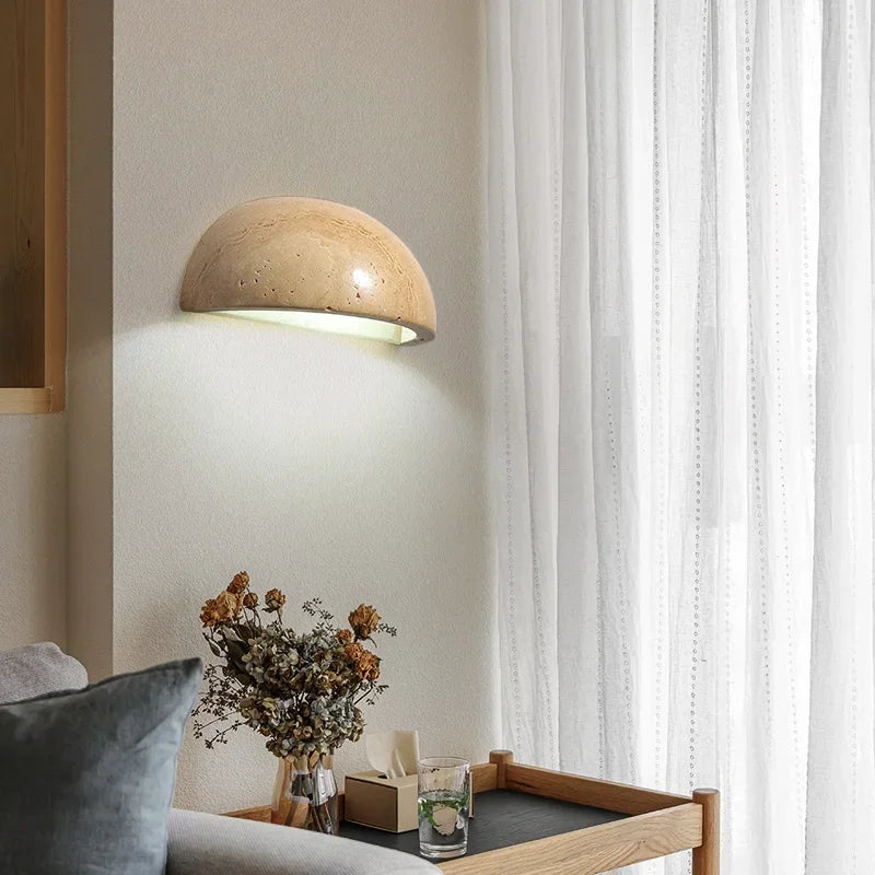 Wall Lamp Stone Look 15.0 cm Warm LED Bedroom Living Room Accent Lighting Decorative Wall Light | Thomler