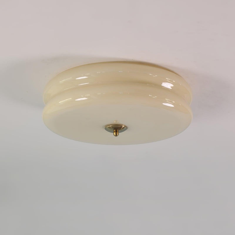 Art Deco Flush Mount Ceiling Light LED Three-Color Dimmable Round Fixture for Bedroom Living Room Dining Room Kitchen Hallway Bathroom Low | Thomler