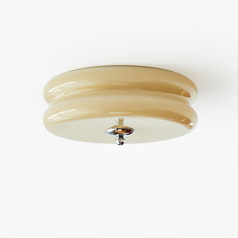 Art Deco Flush Mount Ceiling Light LED Three-Color Dimmable Round Fixture for Bedroom Living Room Dining Room Kitchen Hallway Bathroom Low | Thomler