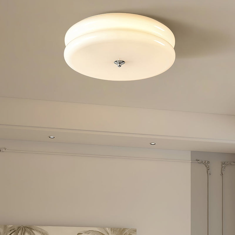 Art Deco Flush Mount Ceiling Light LED Three-Color Dimmable Round Fixture for Bedroom Living Room Dining Room Kitchen Hallway Bathroom Low | Thomler
