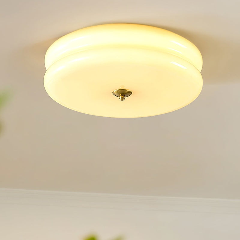 Art Deco Flush Mount Ceiling Light LED Three-Color Dimmable Round Fixture for Bedroom Living Room Dining Room Kitchen Hallway Bathroom Low | Thomler
