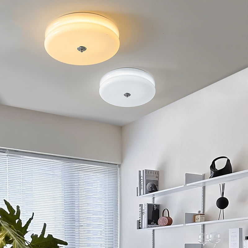 Art Deco Flush Mount Ceiling Light LED Three-Color Dimmable Round Fixture for Bedroom Living Room Dining Room Kitchen Hallway Bathroom Low | Thomler