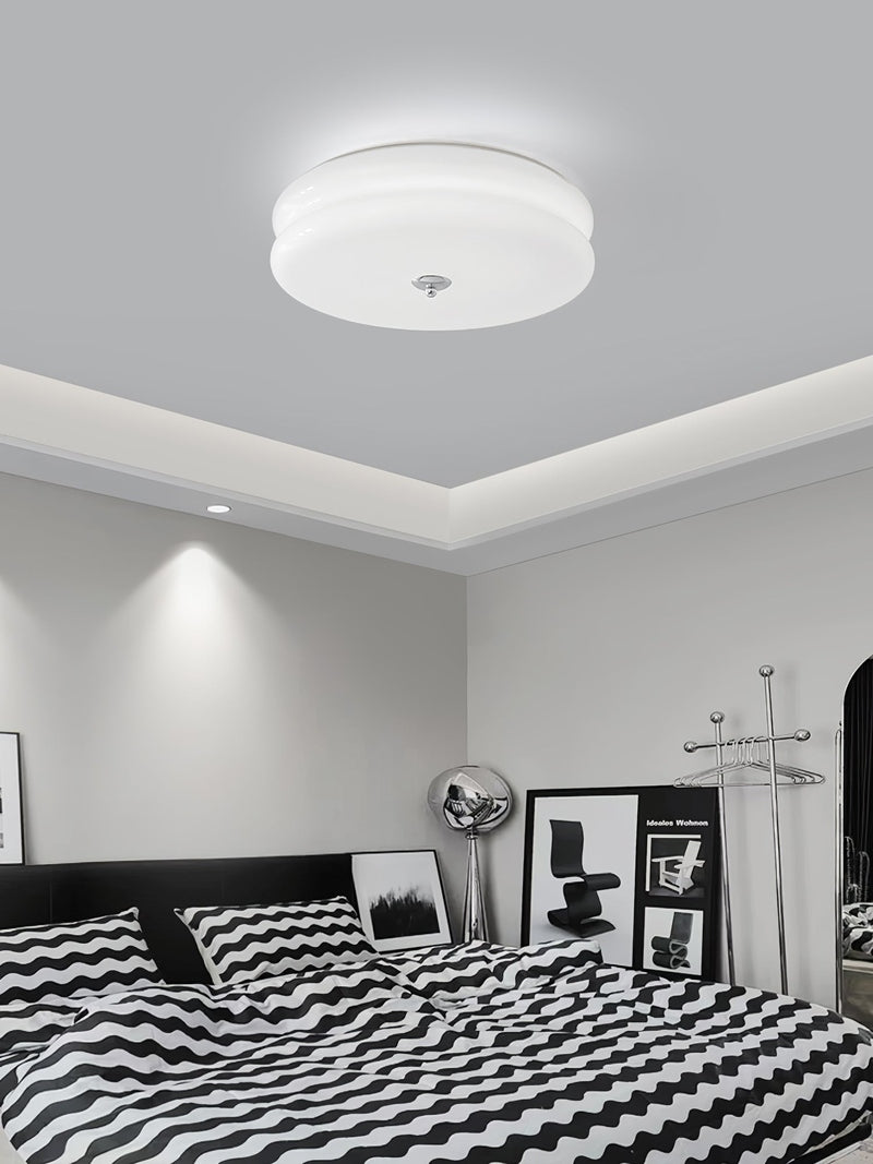Art Deco Flush Mount Ceiling Light LED Three-Color Dimmable Round Fixture for Bedroom Living Room Dining Room Kitchen Hallway Bathroom Low | Thomler