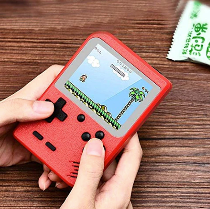 Handheld Game System with Preloaded Library — Pocket Arcade Device with TV Hook-Up & Rechargeable Power for Throwback Fun | Thomler