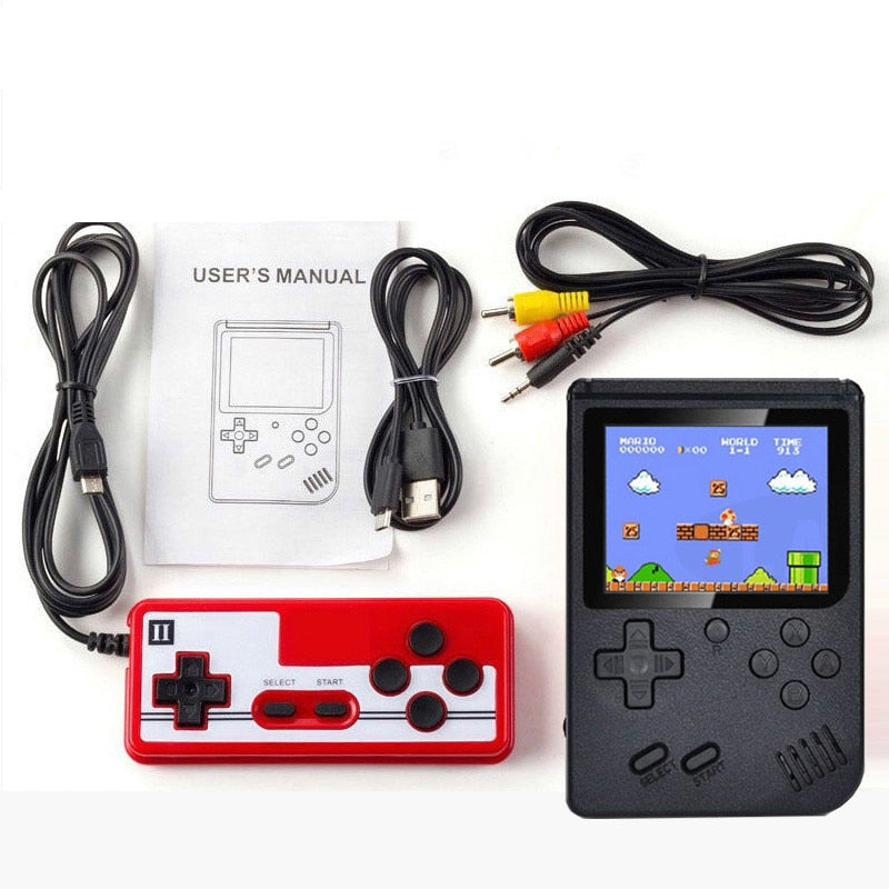 Handheld Game System with Preloaded Library — Pocket Arcade Device with TV Hook-Up & Rechargeable Power for Throwback Fun | Thomler