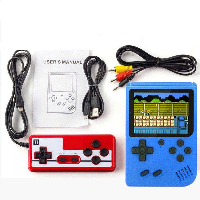 Handheld Game System with Preloaded Library — Pocket Arcade Device with TV Hook-Up & Rechargeable Power for Throwback Fun | Thomler