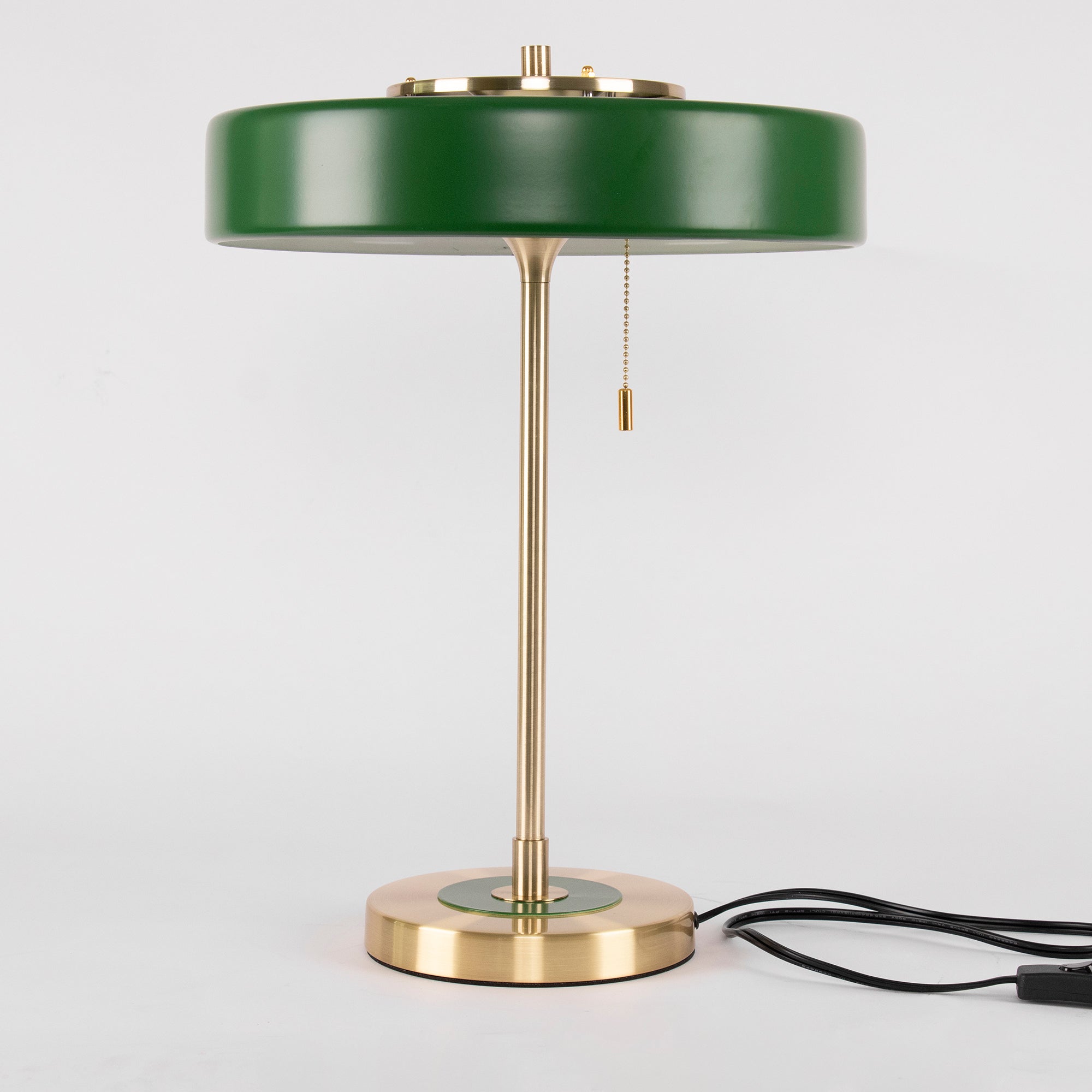 Table Lamp Metal 13.8 in x 18.9 in Acrylic Shade Indoor Desk Nightstand Light | Thomler