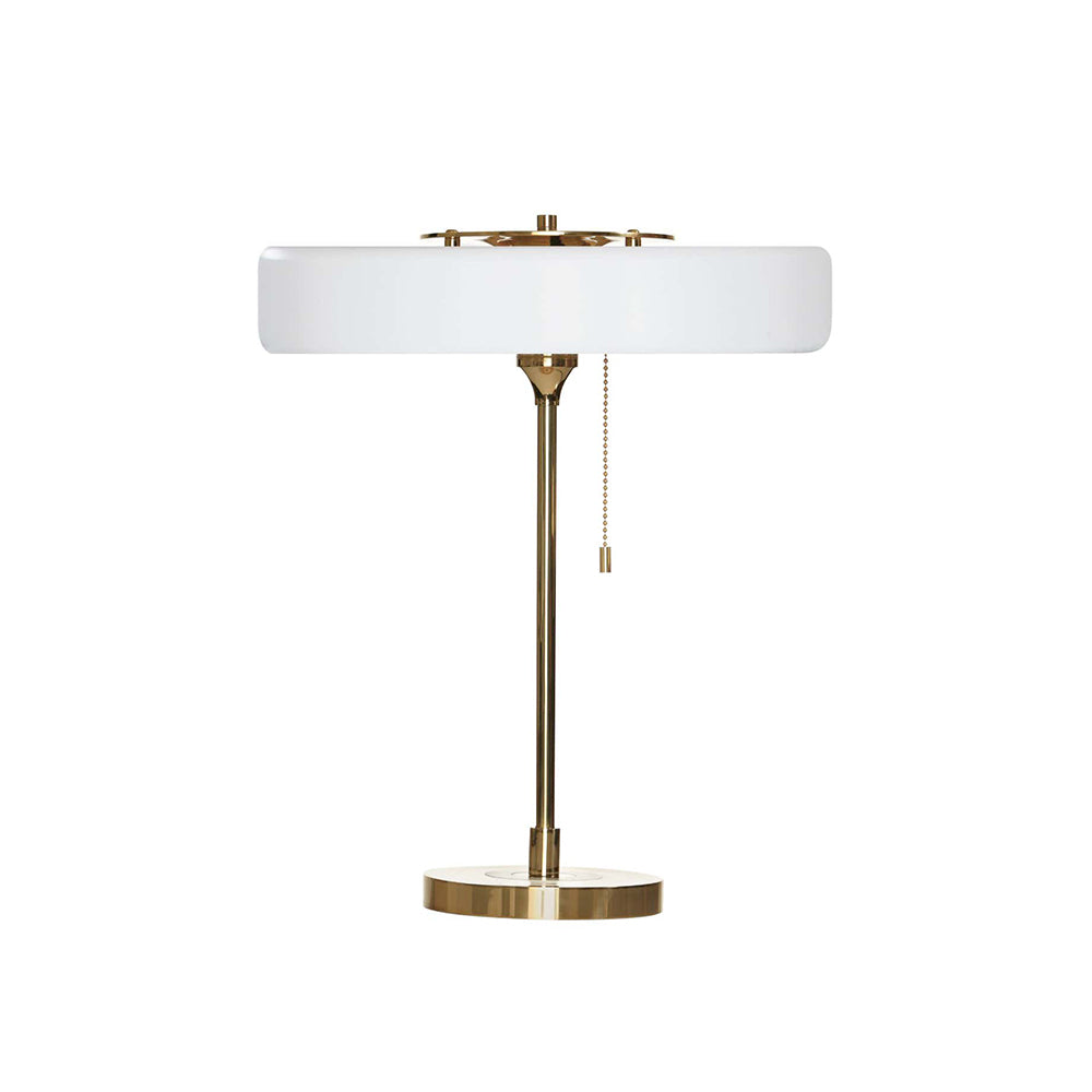 Table Lamp Metal 13.8 in x 18.9 in Acrylic Shade Indoor Desk Nightstand Light | Thomler